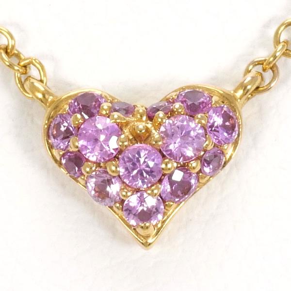 Ponte Vecchio K18YG Pink Sapphire Necklace