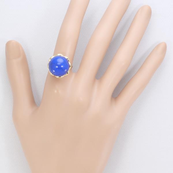 K18 Yellow Gold Lapis Lazuli Ring 11.5 in Excellent Condition