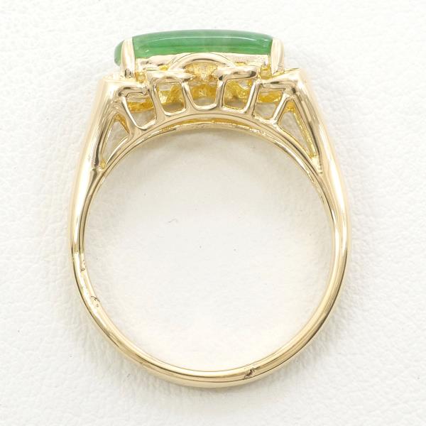 18K Yellow Gold Jade Ring