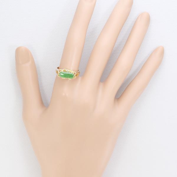 18K Yellow Gold Jade Ring