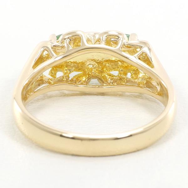 18K Yellow Gold Jade Ring