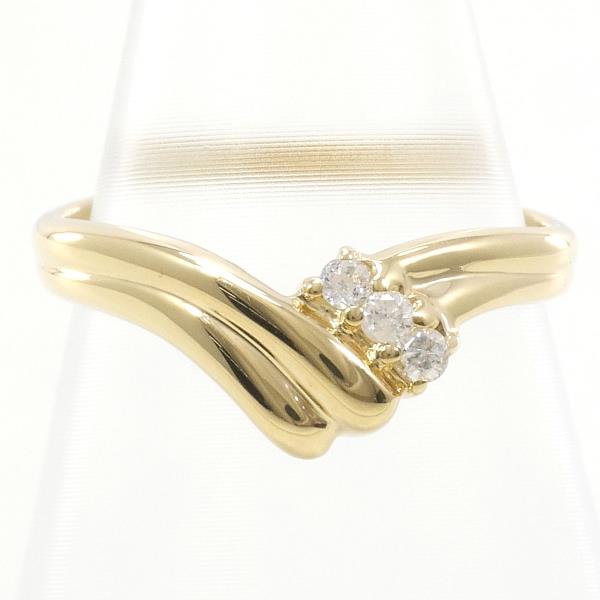 K18 Yellow Gold Diamond Ring 2.5 in Excellent Condition