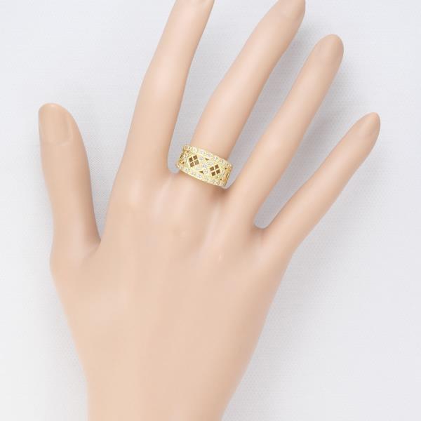 K18 Yellow Gold Diamond Ring 10号 in Excellent Condition