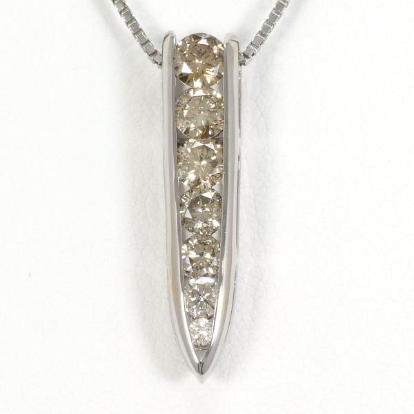 K18 White Gold Brown Diamond Necklace