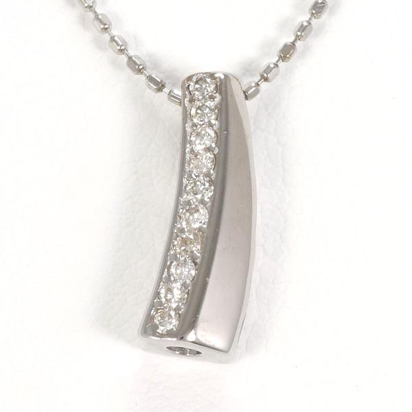 K18 White Gold Diamond Necklace 0.10ct in Pristine Condition