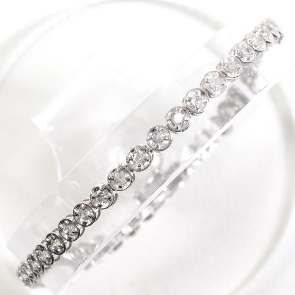 K18 White Gold Diamond Bracelet 18cm in Great Condition