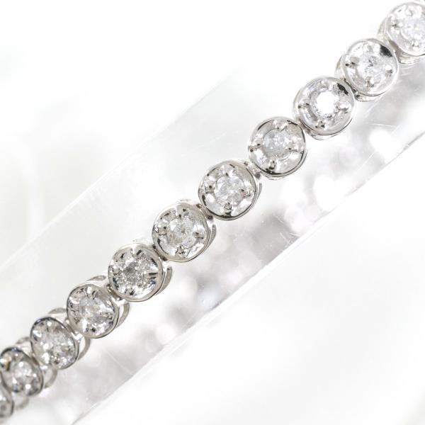 K18 White Gold Diamond Bracelet 18cm in Great Condition