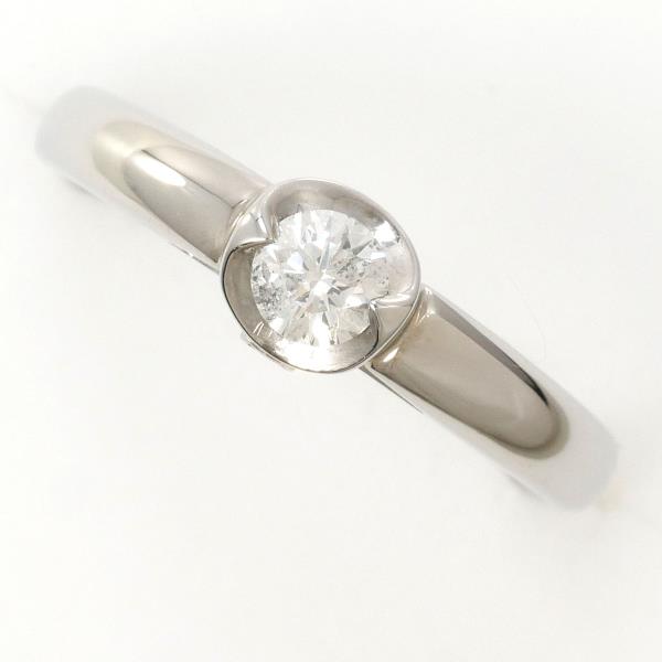 K18 White Gold Diamond Ring 12号 in Excellent Condition