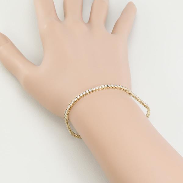 10K Yellow Gold Zircon Bracelet 17.5cm