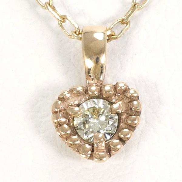 K10 Yellow Gold Necklace with Yellow Diamond