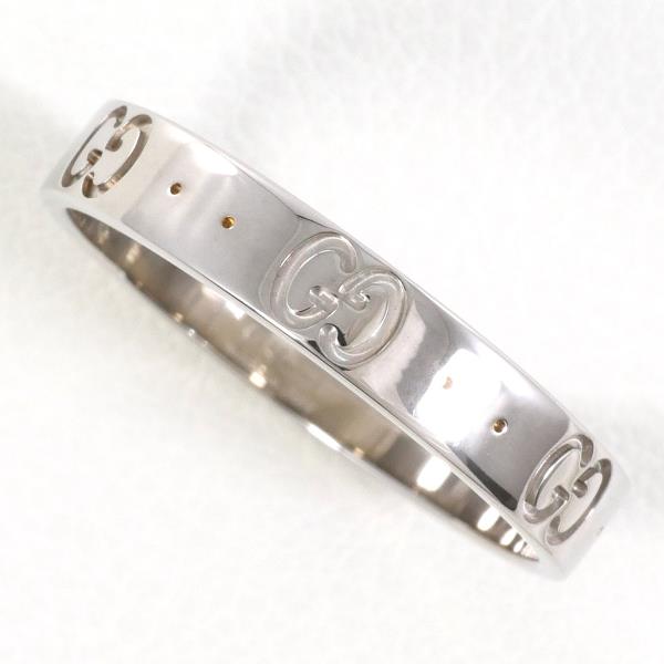 Gucci Icon K18 White Gold Ring Size 19 in Excellent Condition