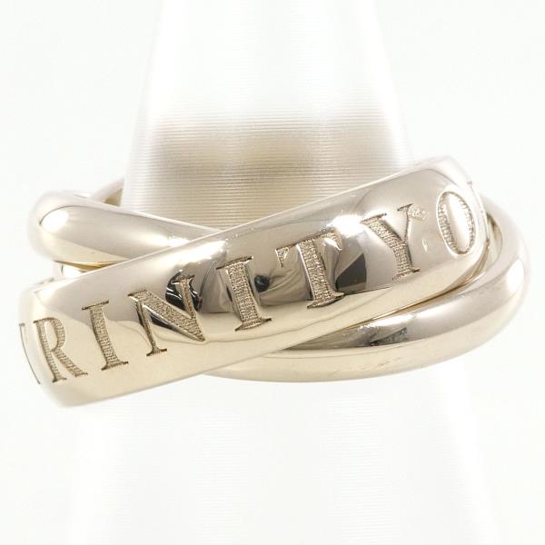 Cartier Trinity K18 White Gold Ring Size 9 in Excellent Condition