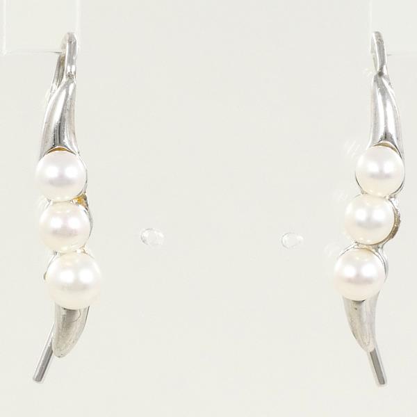 925 Silver Pearl Earrings Clip/Stud in Great Condition