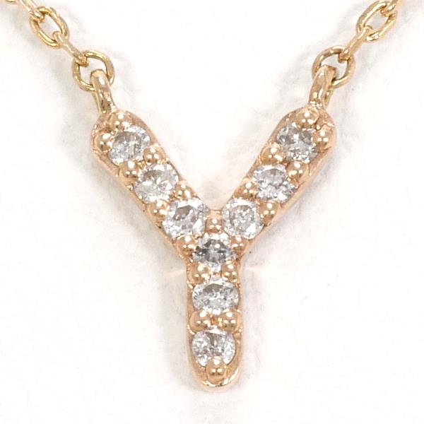 4℃ K10PG Diamond Necklace Pink Gold