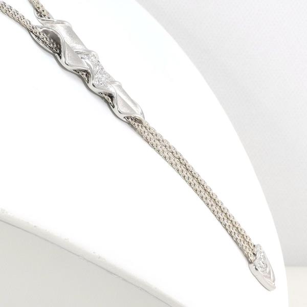 PT900 Platinum K18 White Gold Diamond Necklace in Great Condition