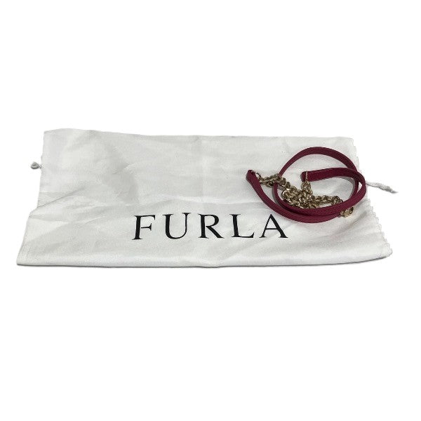 Furla Leather Bicolor 2WAY Shoulder Bag Clutch in Good Condition