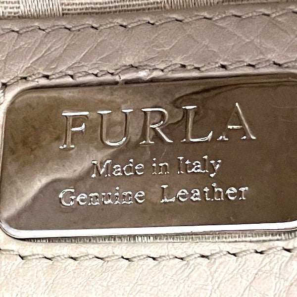 Furla Beige Leather Mother's Tote Bag in Good Condition