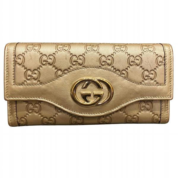 Gucci Leather Guccissima Interlocking Long Wallet 232434 in Good Condition