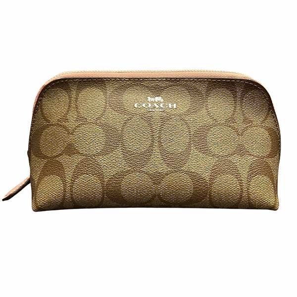 Coach Signature PVC Leather Pouch F53385 in Great Condition