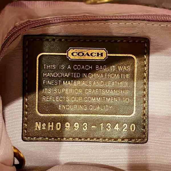 Coach Op Art Canvas Leather 2WAY Bag