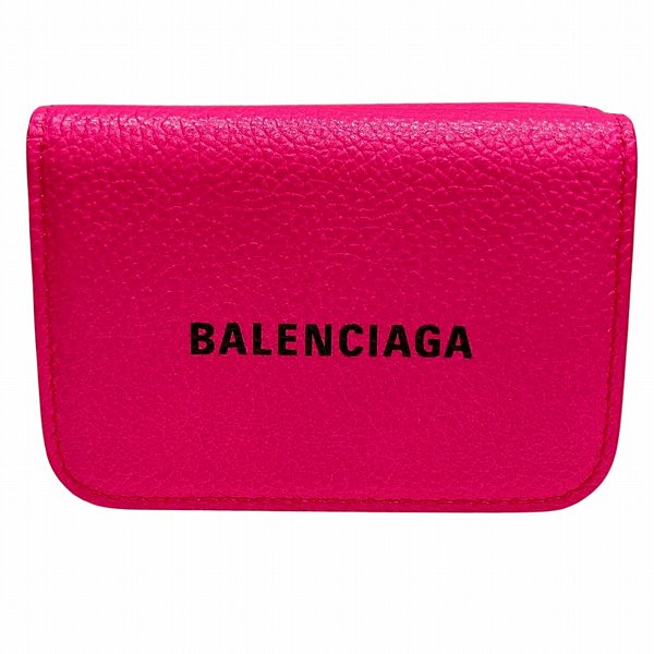 Balenciaga Leather Mini Compact Wallet 593813 in Great Condition