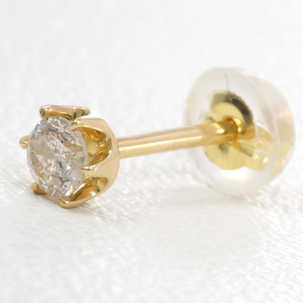 K18 Yellow Gold Diamond Earring in Excellent Condition