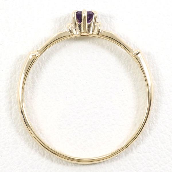 K9 Yellow Gold Amethyst Ring Size 11 in Excellent Condition