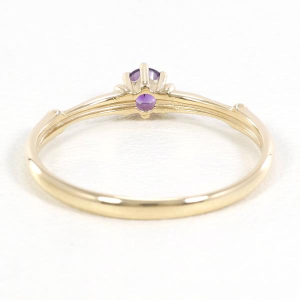 K9 Yellow Gold Amethyst Ring Size 11 in Excellent Condition