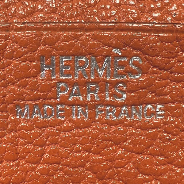 Hermes Leather Bearn Long Wallet in Good Condition