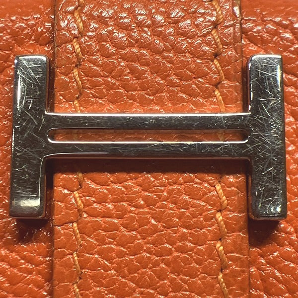 Hermes Leather Bearn Long Wallet in Good Condition