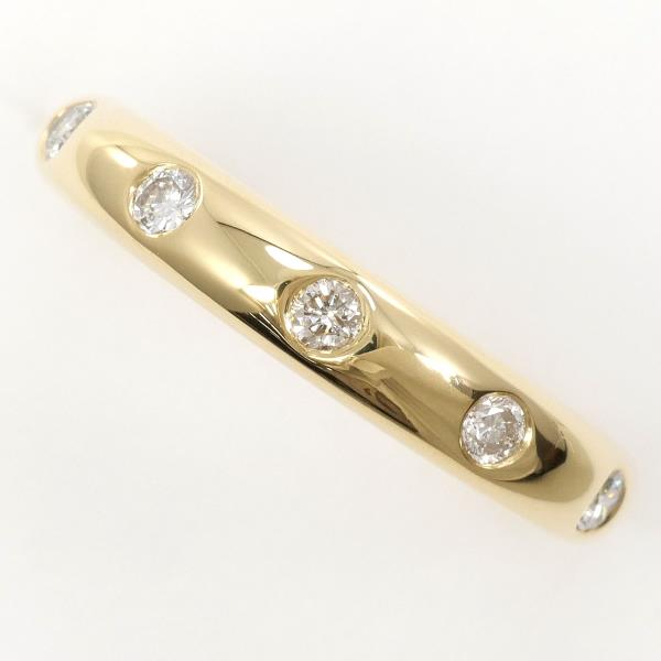 K18 Yellow Gold Diamond Ring 8 in Excellent Condition