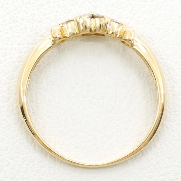 K18 Yellow Gold Diamond Ring 8.5 in Excellent Condition