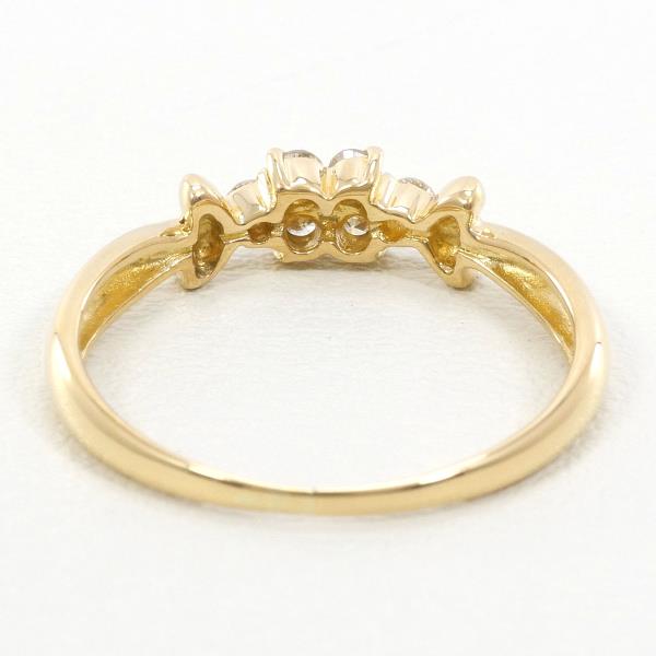 K18 Yellow Gold Diamond Ring 8.5 in Excellent Condition