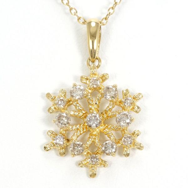 K18 Yellow Gold Diamond Necklace 0.50ct in Excellent Condition