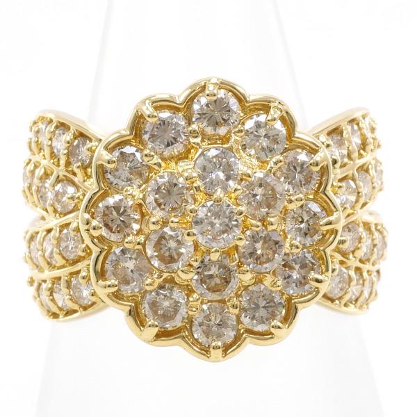 K18 Yellow Gold Brown Diamond Ring