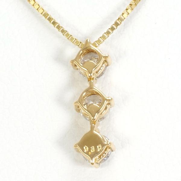 K18 Yellow Gold Diamond Necklace in Excellent Condition