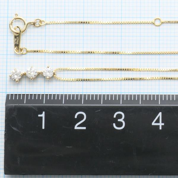 K18 Yellow Gold Diamond Necklace in Excellent Condition