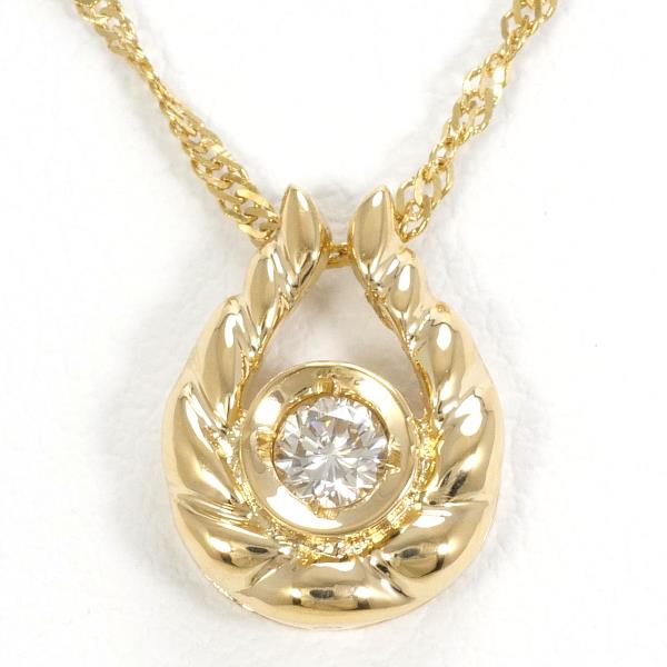 K18 Yellow Gold Diamond Necklace in Excellent Condition