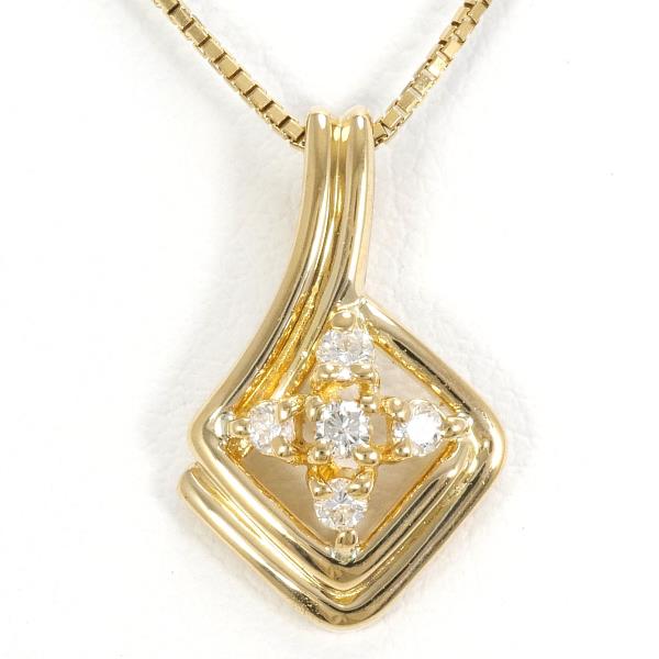 K18 Yellow Gold Diamond Necklace in Pristine Condition