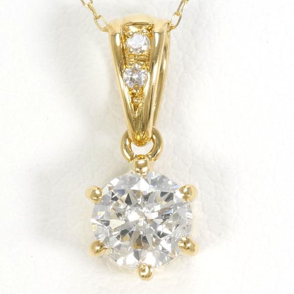 K18 Yellow Gold Diamond Necklace in Excellent Condition