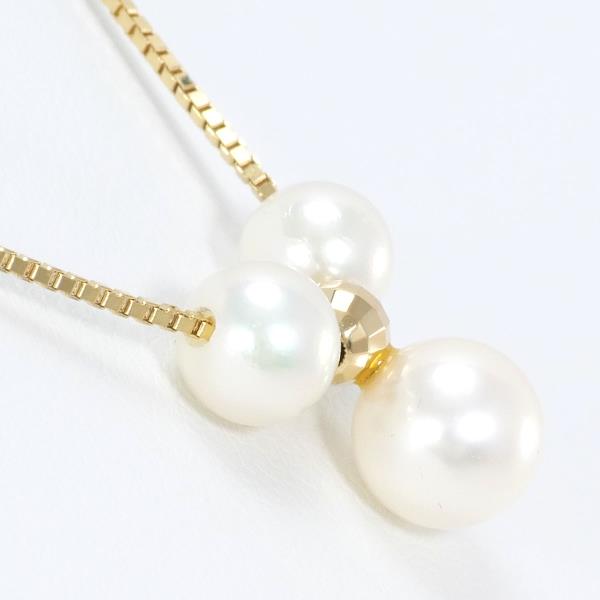 K18 Yellow Gold Pearl Necklace in Pristine Condition