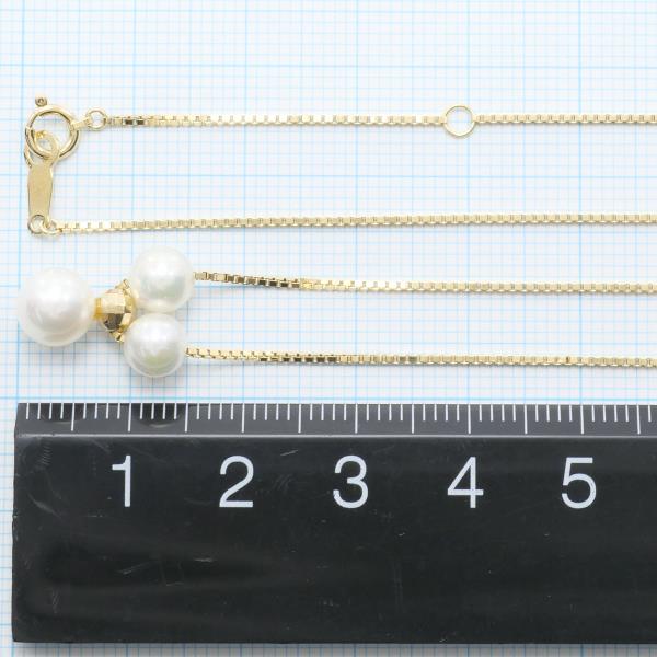 K18 Yellow Gold Pearl Necklace in Pristine Condition