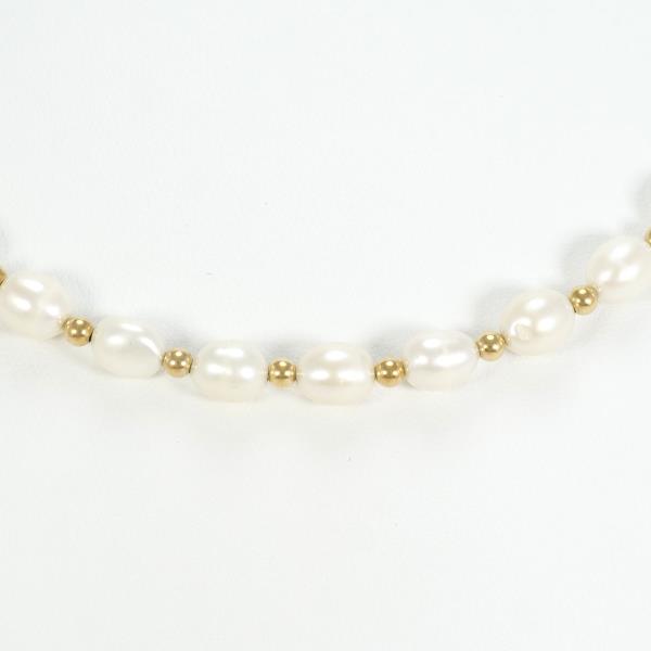 K18 Yellow Gold Freshwater Pearl Necklace in Excellent Condition