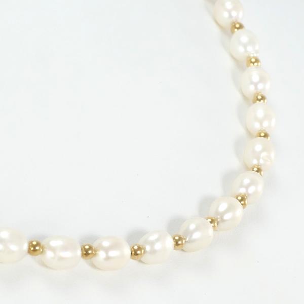 K18 Yellow Gold Freshwater Pearl Necklace in Excellent Condition