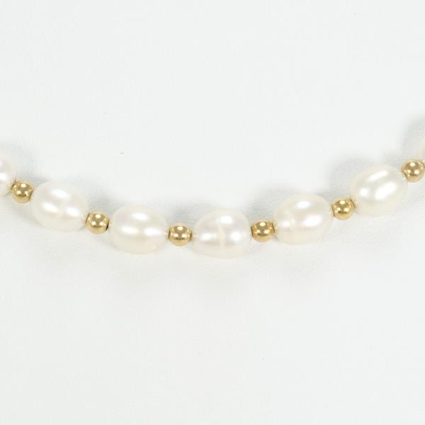 K18 Yellow Gold Freshwater Pearl Necklace in Excellent Condition