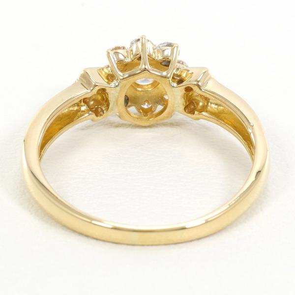 K18 Yellow Gold Diamond Ring 15 in Excellent Condition