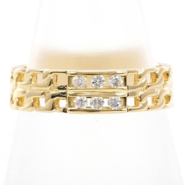 K18 Yellow Gold Diamond Ring 13.5