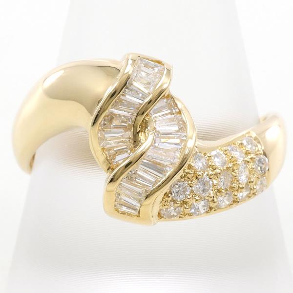 K18 Yellow Gold Diamond Ring 21.5