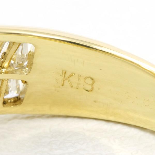 K18 Yellow Gold Diamond Ring 10 Size 1.10ct in Excellent Condition