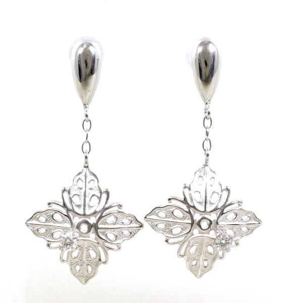 K18 White Gold Diamond Earrings